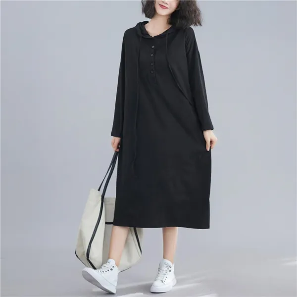 엘림패션 여성 겨울 후드 원피스