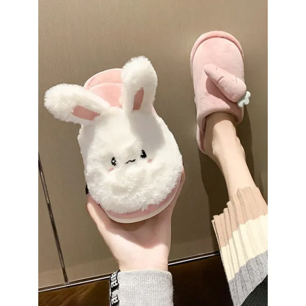 탑걸시아 누리꾼 레드 소녀심 큐티 면 슬리퍼에 신는 가을 실내 미끄럼 방지 임부 털신
