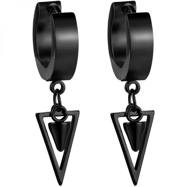 JewelryWe 스테인리스 귀걸이 반지 남성 귀걸이 삼각 연골 귀걸이 락계의 펑크 계 패션 액세서리 생