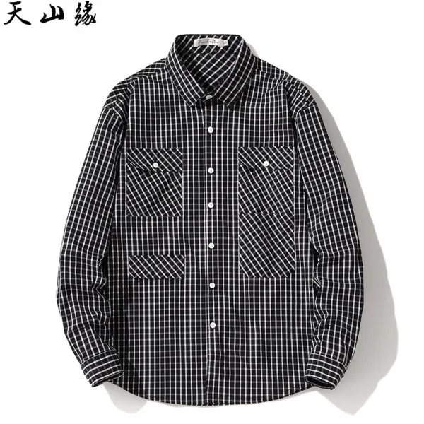 마을 배불뚝이 셔츠 남 fog 프로그래머 체크 티 그램 작전 이중 신 토리, 블랙