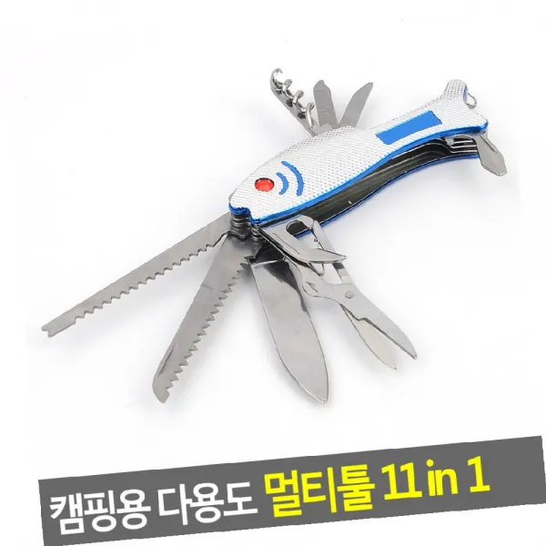 멀티툴 캠핑용 1 다용도 in 11 다용도칼_톱_도끼, 1개