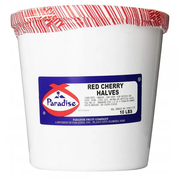 LEOFFY PARADISE RED CHERRY HALVES 레드 체리 반쪽 10 POUND TUB, 1개