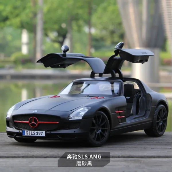 1대18 메르세데스 벤츠 AMG GT 합금 다이캐스트 자동차모형 피규어 선물 9종색상, 메르세데스-벤츠 SLS AMG 매트 블랙