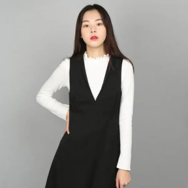 [엔터식스]로엠 베이직)여성형 반넥 티셔츠RMLW74TR01