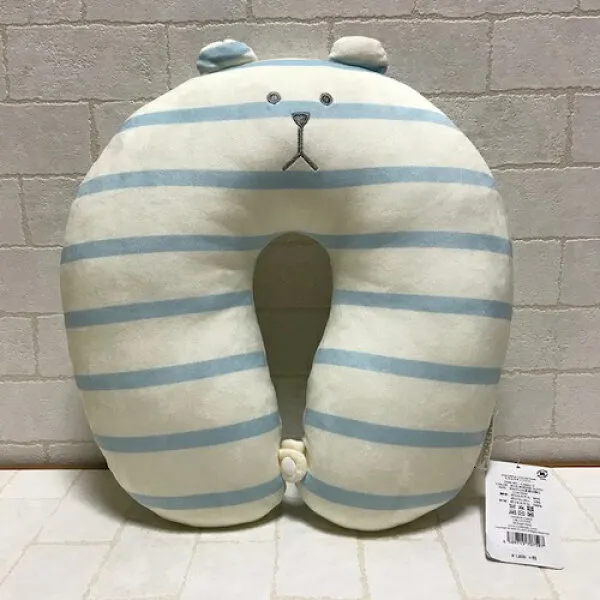 카 프 네 덜 란 드 크 띠 네 크 라인 피 에 로 쿠션 블 루 옆 선 (곰) neckpillow cushion blue border sltth 3883 - 2