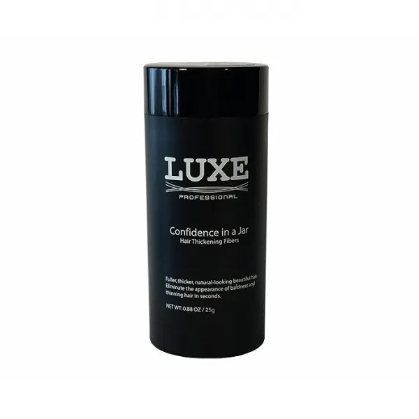 LUXE 머리카락을 두껍게하는 천연 모공을 가진 섬유 - 2 개월 + 보급품 - 항아리에서의 우, Dark Brown, One Size