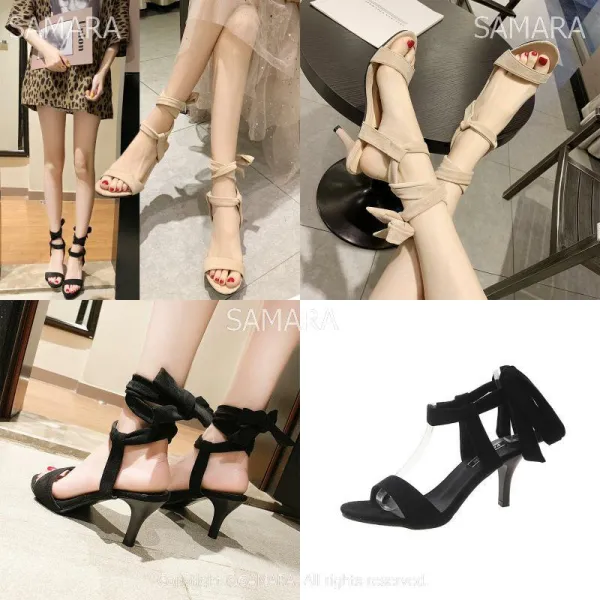 Qterra 특허브랜드 여름 스트랩샌들 힐 하이힐 여성샌들 신상샌들 캐주얼