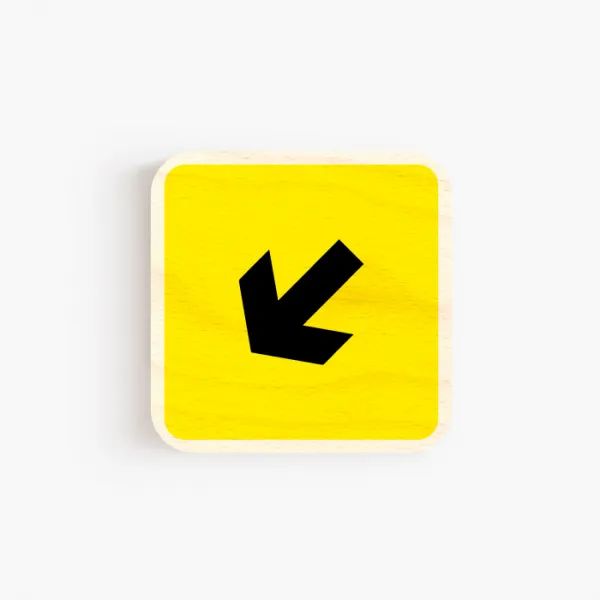 모두의팩토리 옐로우 배경 미니 도어사인 7x7cm 72종, 31.남서쪽