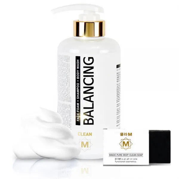 큘라M 민감 피부진정 자연유래 저자극 클렌저 500ml (트러블 스트레스 진정 완화), 1개