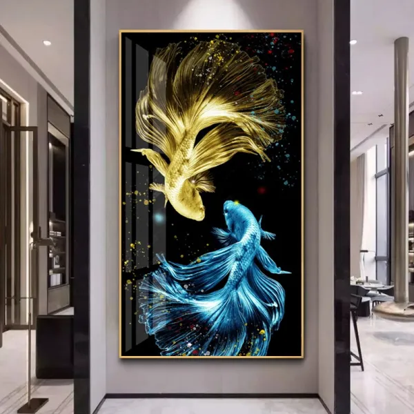 가온나래 행운의 화려한 잉어 전체보석십자수 집에서취미, 50x80cm