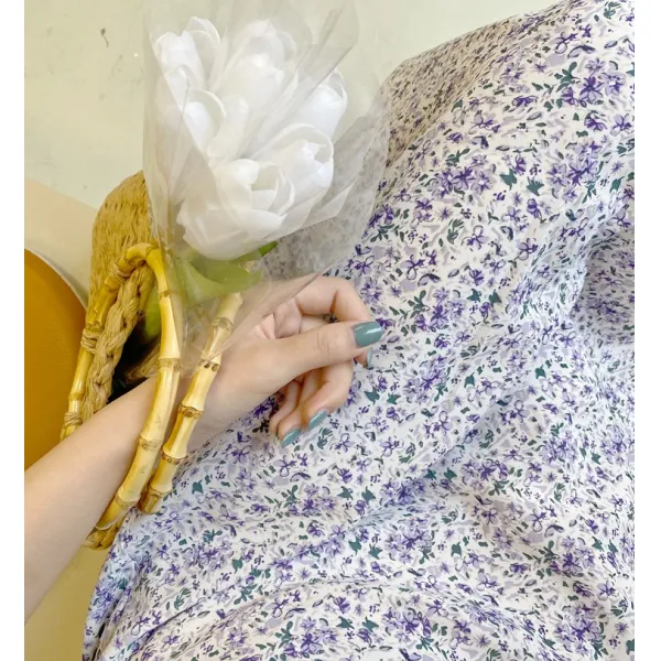 우니유리 A라인스커트패션 A라인치마패션 Berry 기쁘다 너 반면 기뻐함 방 봄계절 드롭 드레이프 잔꽃스커트 스타일리시