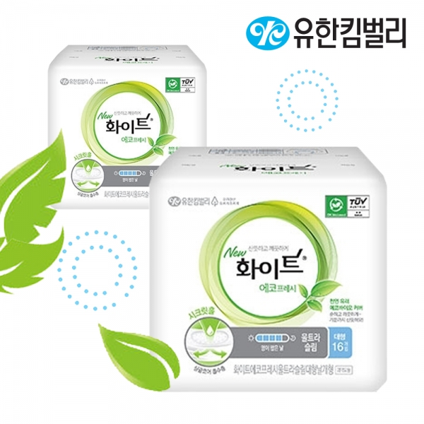 화이트 에코프레시 울트라 날개 대형16p x 18팩, 단품