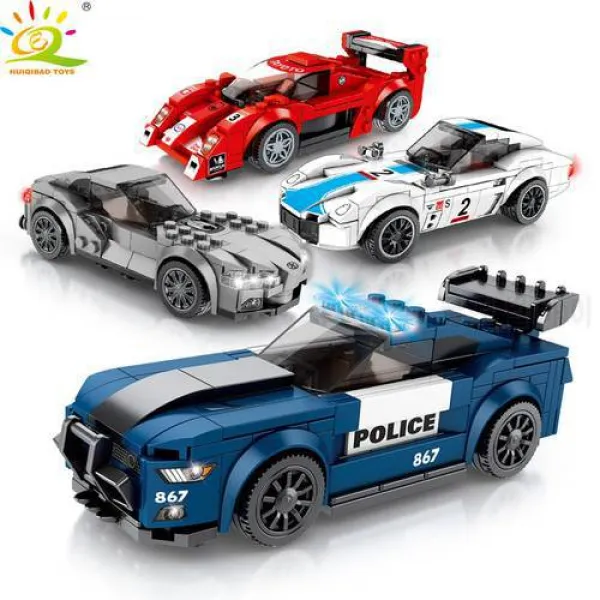 4 개 / 대 속도 챔피언 레이싱 자동차 빌딩 블록 legoingly 도시 자동차 스
