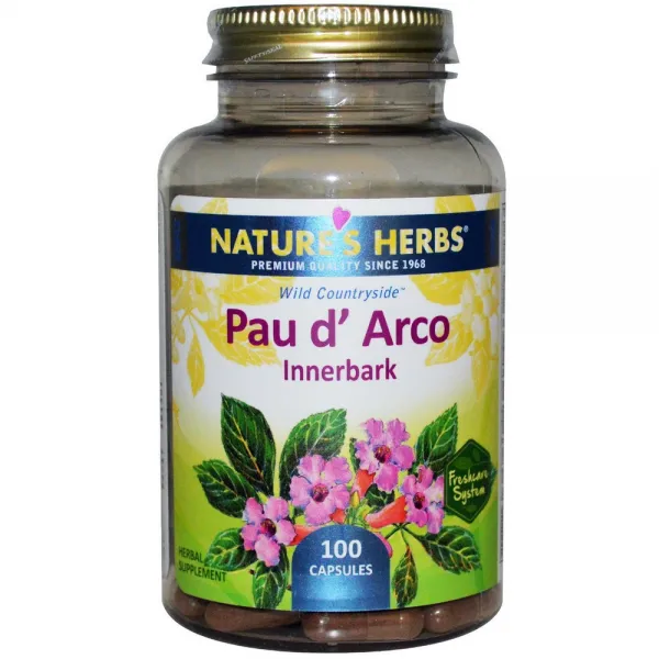 Nature's Herbs Pau d' Arco 속껍질 100정, 상세설명참조