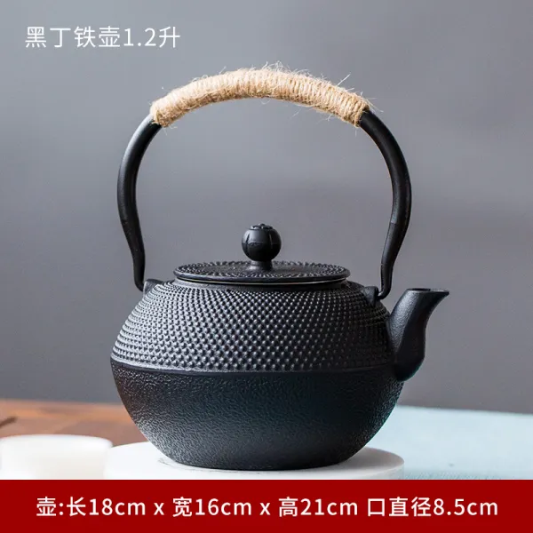 cpmteaset 키친웨어 주방인테리어 차 주전자 34147562, 블랙 정쇠 주전자 12올라