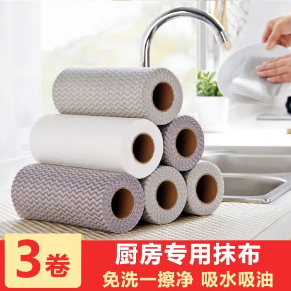 iChoice 걸레 청소보 주방 부엌 기름 백 결 천 안 벗다 털 일회성 무직포 닦다 식탁보 단점 흡수 설거지 게으름뱅이 청소하다 식기 소색 혼색 3권장