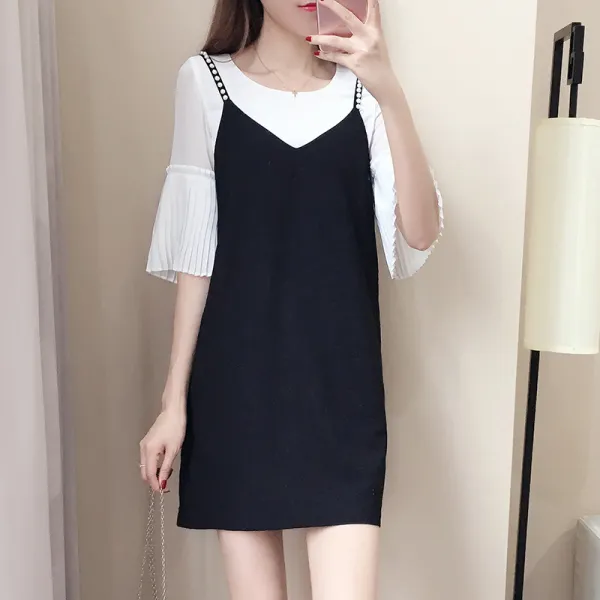 월천마켓 블라우스원피스세트 경량 투수영복 늦바람 브라탑 탱크탑 이너 크롭탑 끈나시 여성 여름옷 구슬장식