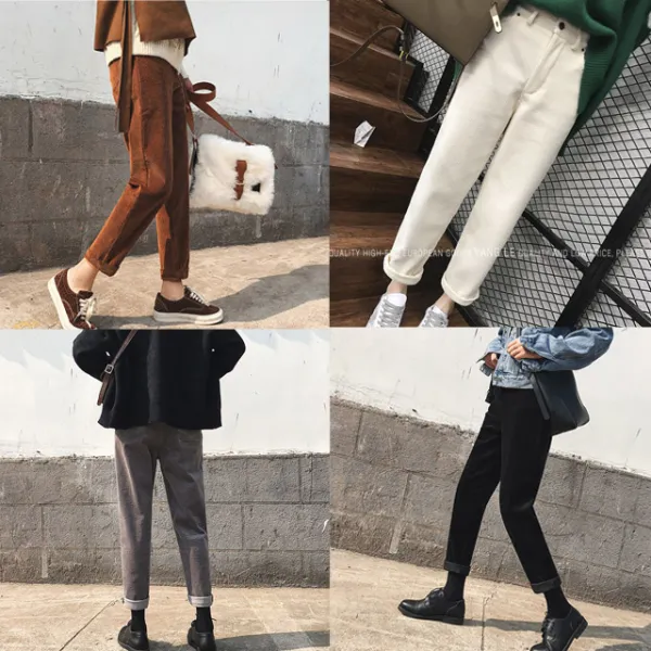 앤코 하이웨스트 일자 골덴바지