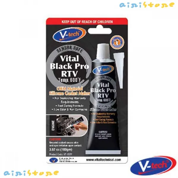  Airistore 브이텍 산업체전용 Rtv 가스켓 실리콘 흑색 100g 울트라가스켓 가스켓본드 고온본드 고온접착 Rtv본드