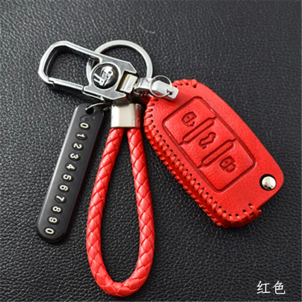 성호 새로운 에너지다 전동차 키홀더 홍안 N2 금팽 K5 전동 사륜차 전용 스마트 키 가방 단추, 레드 _금속단추 버클