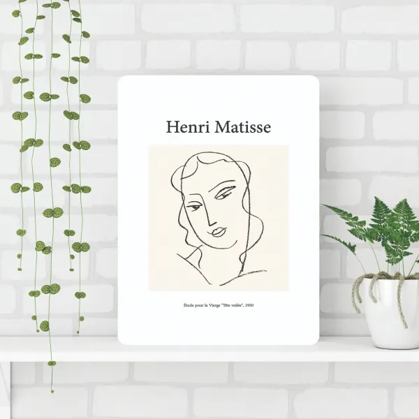 메이크노마진 액자테이블 특대(80x60), 앙리마티스_베일쓴여인