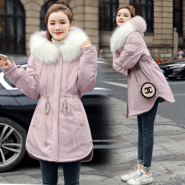 초록무역 해외배송 럭셔리 데일리룩 빅퍼장식 야상패딩