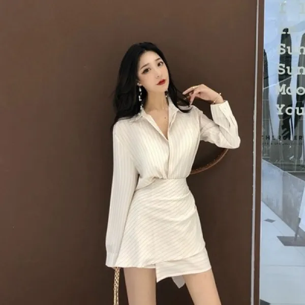 KORELAN 이른 가을 여직원이 입는 여성 커리어 무르익은 어언니의 여성복 시크한 스커트 세트 완숙풍 이른 가을