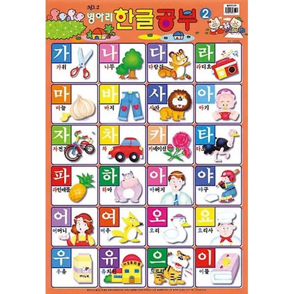 병아리 한글공부 2 (벽그림), 담터미디어(구.아트미디어)