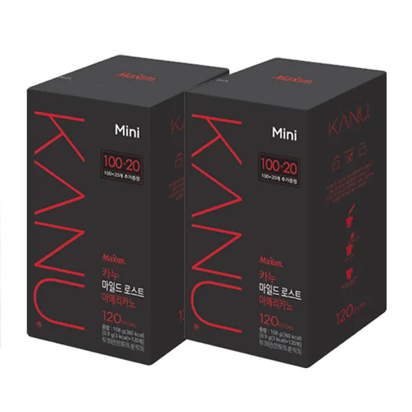 맥심 카누 마일드 미니 240티백(100T+20Tx2개), 단품