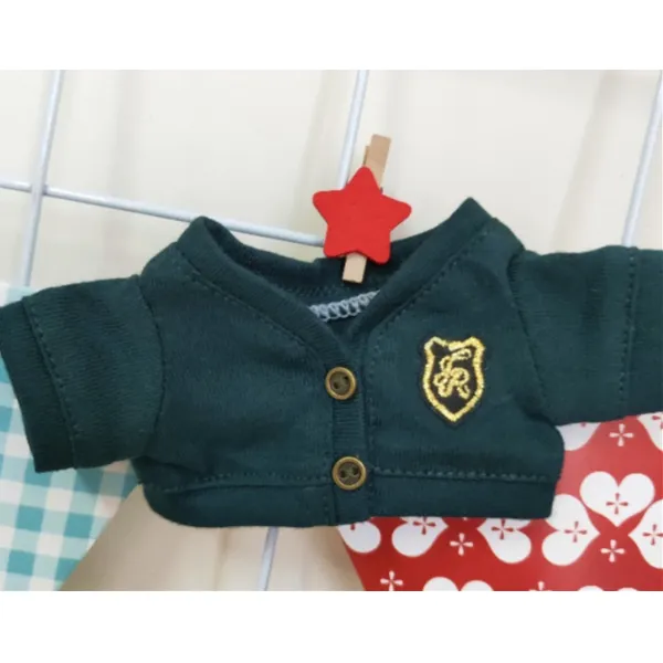 아이돌인형옷 20cm 15cm 사립학교 교복, 카디건 에메랄드