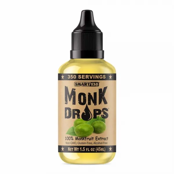 Smart138 스마트138 나한과 몽크 드롭 45ml Monk Drops 100% Monkfruit Liquid Sweetener 1.5 Fl Oz, 1팩