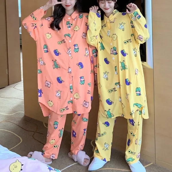 아웃사이즈 Oa39226 빅사이즈 동물농장 홈 수면 잠옷세트