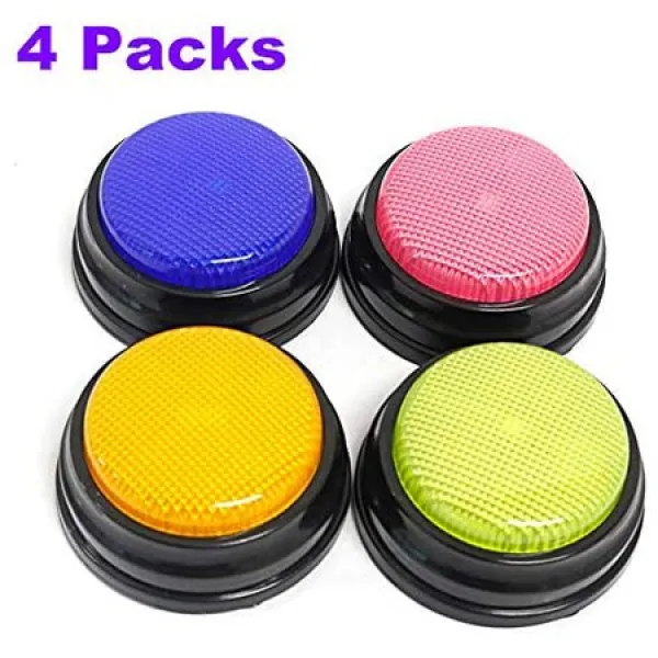 Galapara 갈라파라 응답 버저 세트 4가지 색상의 버저 기록 가능한 대화 버튼 Led 기능 사용량 3+ One Color