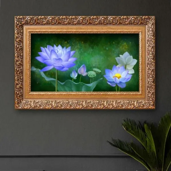 일음샵주_연꽃그림액자 풍수그림 돈들어오는 꽃그림 55엔틱G10 액자 벽걸이연꽃그림액자 인테리어연꽃액자 연꽃그림액자 연꽃액자인테리어**em피, 령~*