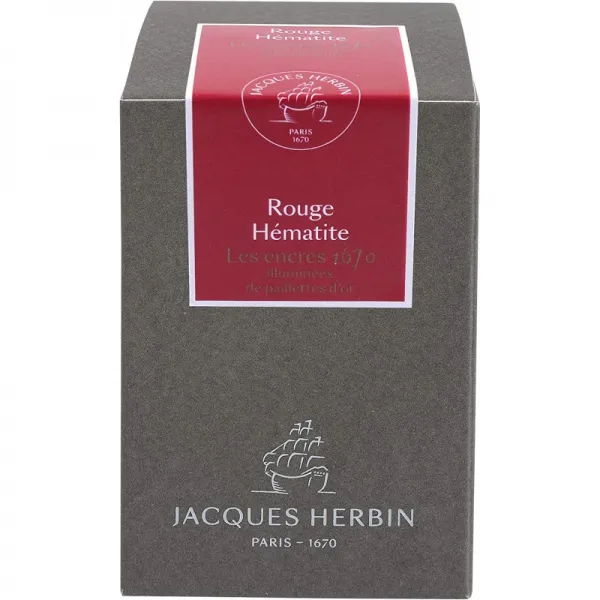 J.Herbin 15026JT 주빌리- 잉크 병 1670 (50 ml 스프링 홀더용 컬러 집약적) 레드