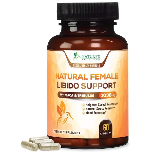 Nature's Nutrition 네이처 브랜치 여성 성욕 보조제 1038mg 60캡슐 1개, 1개입