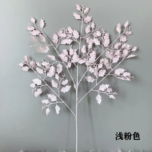 결혼식 진지하다 꽃 단지 상수리나무 잎 결혼식 장식 꽃꽂이 무대 배경 플라스틱 재질 무역 도매2p, 핑크