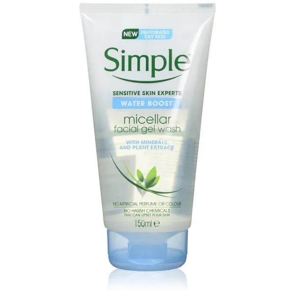 (영국직배) Simple 심플 페이스워시 클렌징젤 150ml 6팩 Micellar Cleansing Water Gel Face Wash for Sensitive Skin