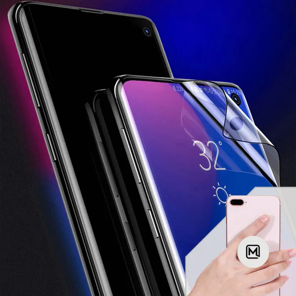 갤럭시 S10 5G 풀커버 PET 필름 갤럭시S105G풀커버PET필름 G977 젠틀몽키 3D 컬러 포밍 필름 2매 + 메오르톡, 블랙