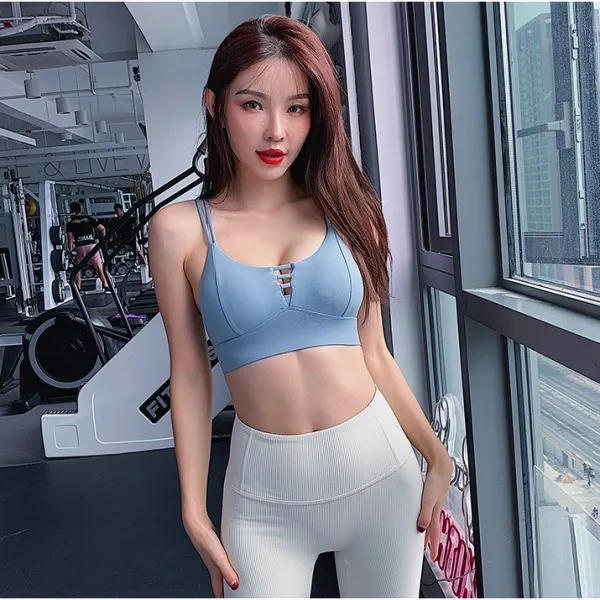 PeachGirl 트레이닝 내의 요가 브래지어 내진 군집하다 가슴 받침