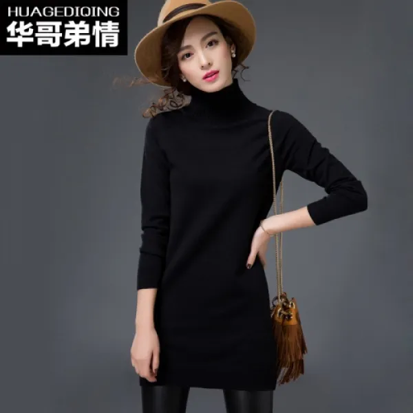 [해외]여성상의 > 셔츠/블라우스 여성 상의 / 셔츠 / 블라우스 New winter long section of half-height collar cashmere sweater female backing big y