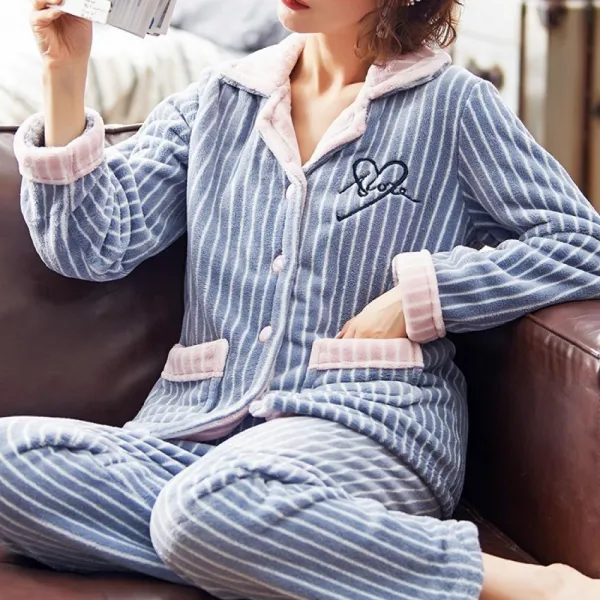 Kirahosi 여성 겨울 잠옷 수면잠옷 상하의 세트 실내복 홈웨어 인싸옷 W 126 Aug07wme