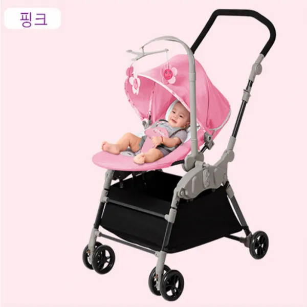 sw 유아전동바운서 휴대용 유아바운서 유아 흔들요람 바운서, B타입(핑크)