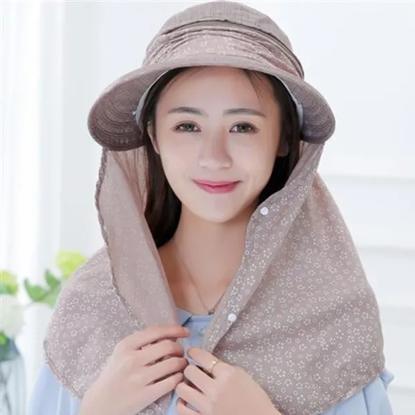 선빛 니딘 썬캡 커버 농사 농모 일모자 작업 등산 가리개 꽃무늬