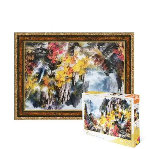 퍼즐피플 랜드마크 직소퍼즐 모음, 금강산 1000피스 액자포함(엔틱골드), 1000p