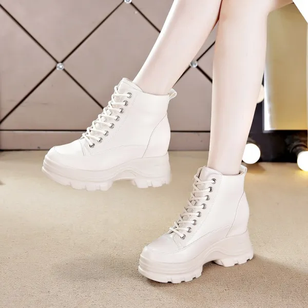 Dec.07 142번 속굽앵글 여 추동 송편 통굽노친화 기모 화이트 슬림부츠 잉글리쉬장화z