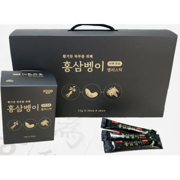 홍삼 꽃벵이 토마토 추출가공 젤리스틱 블랙 농축액 하루한포 12g X 90ea, 단일상품, 단일상품