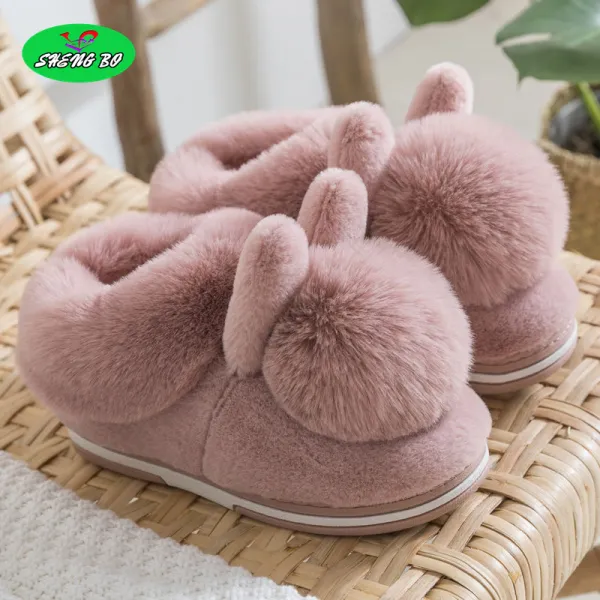 Shengbo여성 털슬리퍼 거실 사무실 어그 양털실내화s0030905
