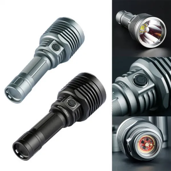 호송 M21C-U 강한 빛 손전등 XHP70.2 LED 무단 조광 30W 온도 보호, 상세내용참조, 상세내용참조