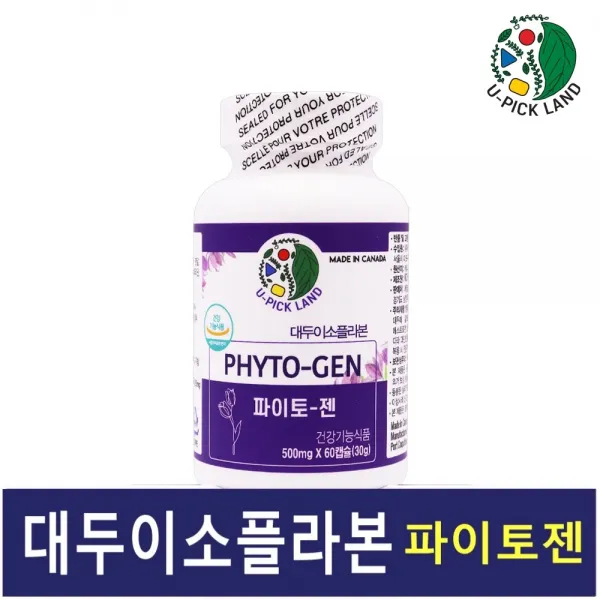 캐나다 이소플라본 갱년기 여성 영양제 파이토젠 대두 콩 소이 식물성 에스트로겐 래이디스 40대 50대 60대 뼈건강 골밀도 호르몬 효능 추천 직수입, 1통, x 60정